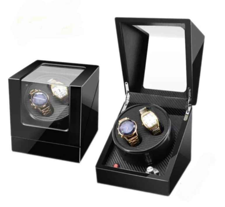 Cutie intoarcere pentru doua ceasuri automatice Watch Winder 2+0 Carbo