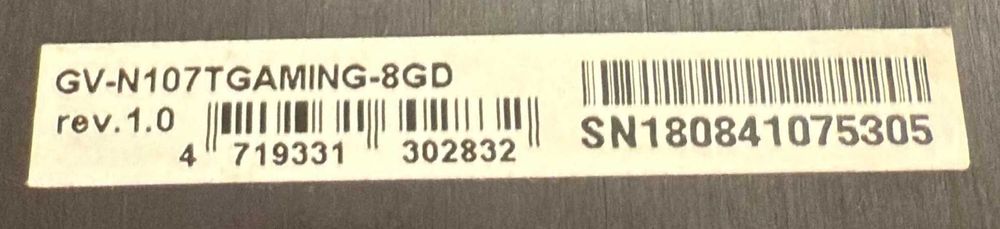 ТОП състояние Видео карта GIGABYTE GTX 1070 Ti Gaming 8GB GDDR5