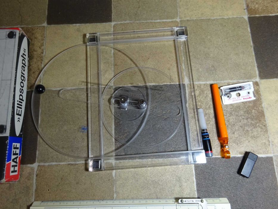 Rigla calcul Hemmi slide rule /Haff Ellipsograph