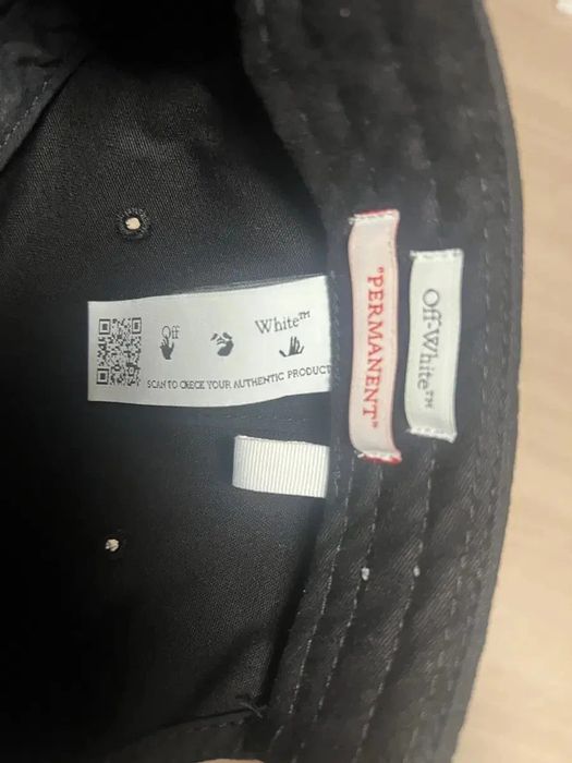 Off-White Black & White Embroidered Arrow Cap Hat Permanent authentic