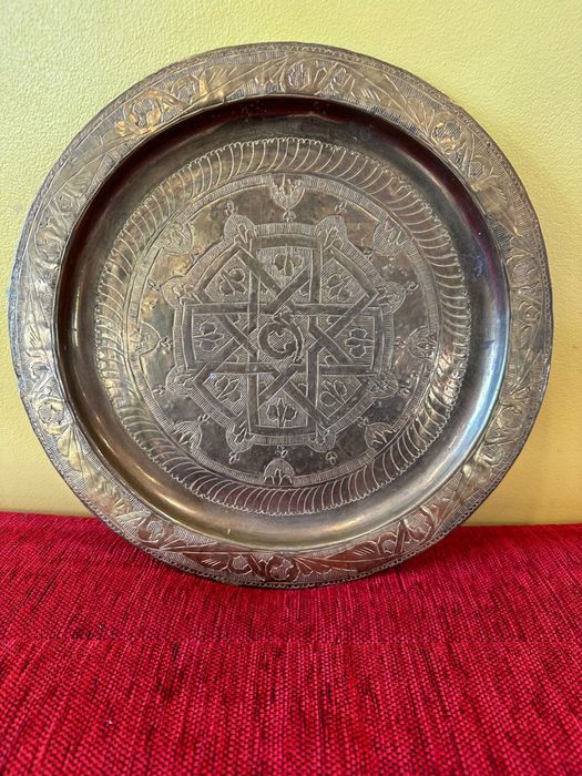 Decor Farfurie/tava din alama vechi