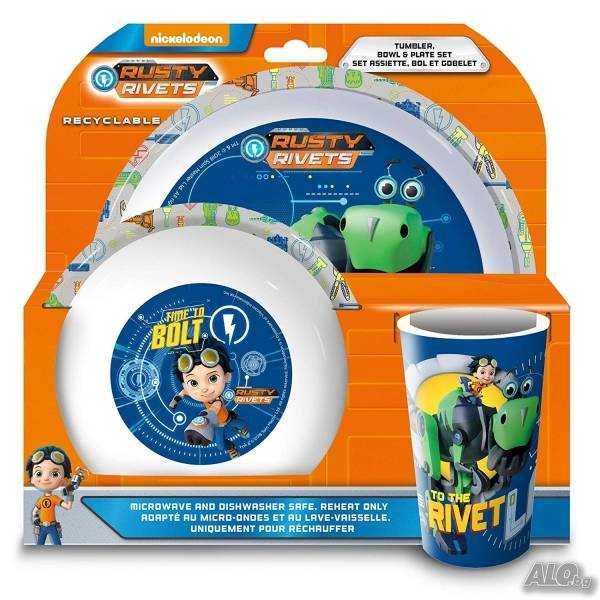 Детски комплект за хранене 3 части Rusty Rivets Dinner Set