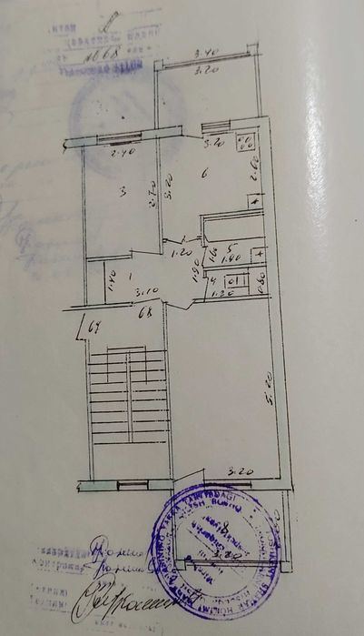 Квартира 56.4 кв.м.  2/4/5