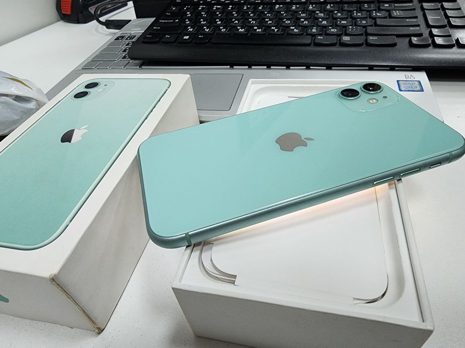 Iphone 11 Green LL/A 128GB Tinuu Karobka Dak bor bat 71%