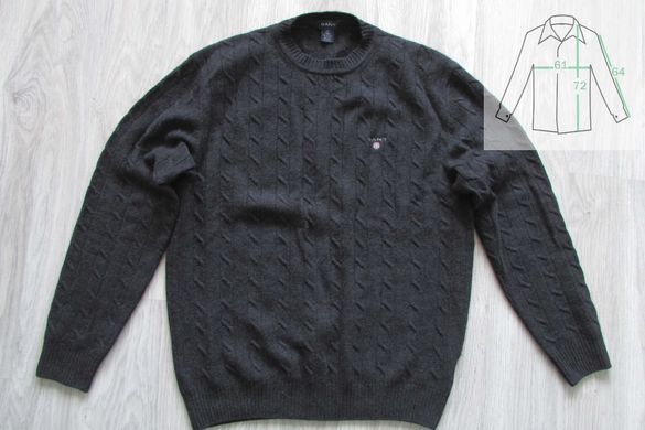 Gant Italy Merino вълнен мерино пуловер топ фланела блуза