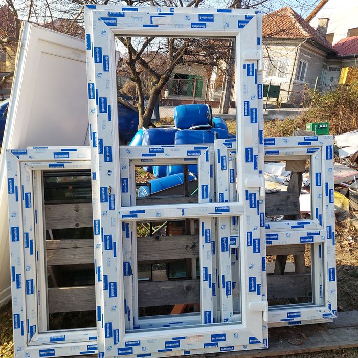 Vand ferestre  pvc noi cu sticla 24mm