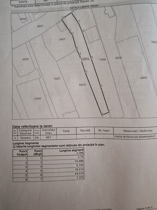 Teren intravilan  de vanzare str bujorilor