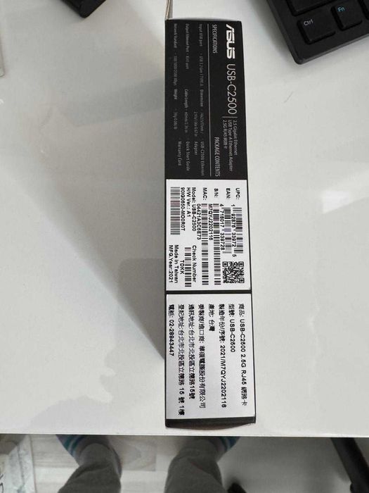 Adaptor Ethernet - USB 3.2 Gen1 ASUS USB-C2500, Hyper Fast 2.5Gbps