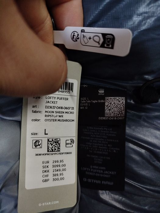Водоустойчиво мото яке G-Star Raw Lofty L , XL ново мъжко зимно