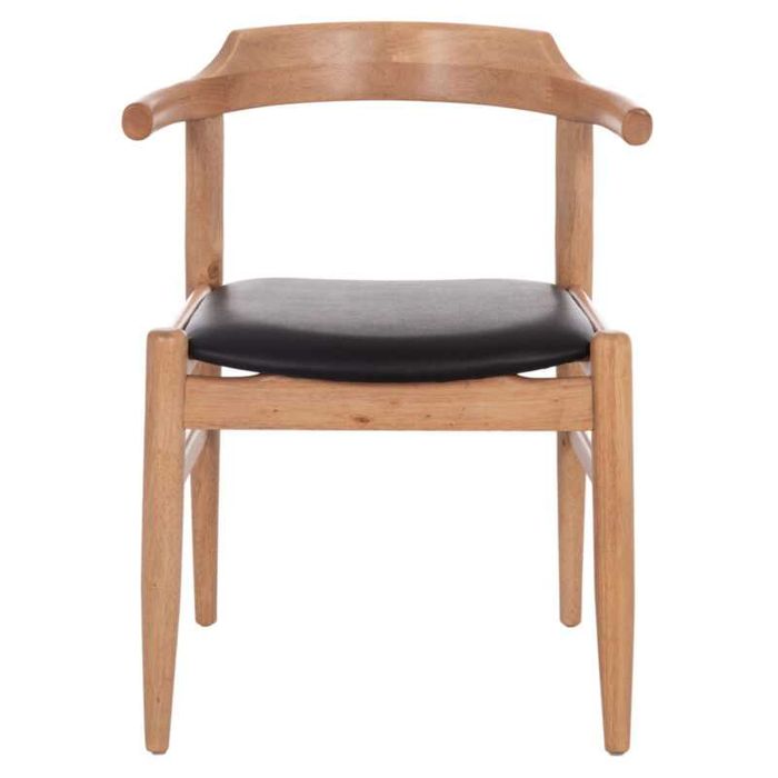 Трапезен стол, Cersei, Черен, Дъб, Дърво, 57х54х74см.