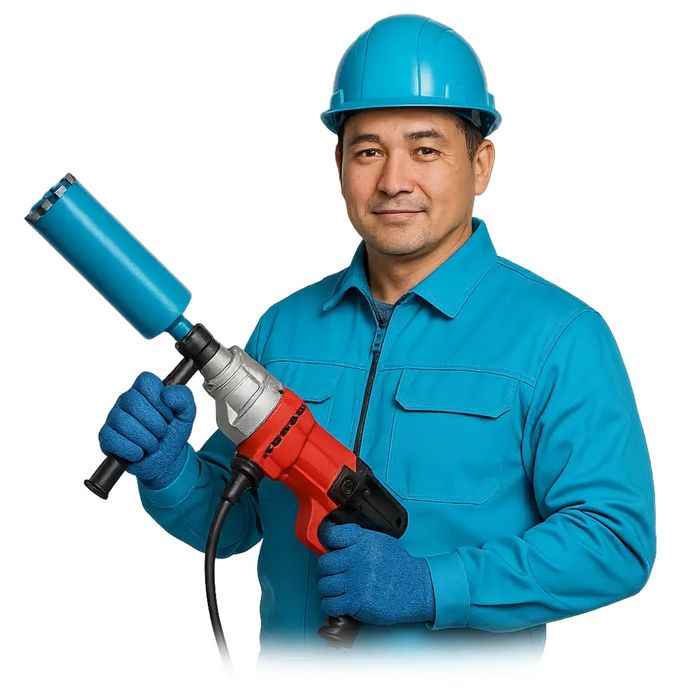 7 Алмазное сверление бурение отверстии спылесосом