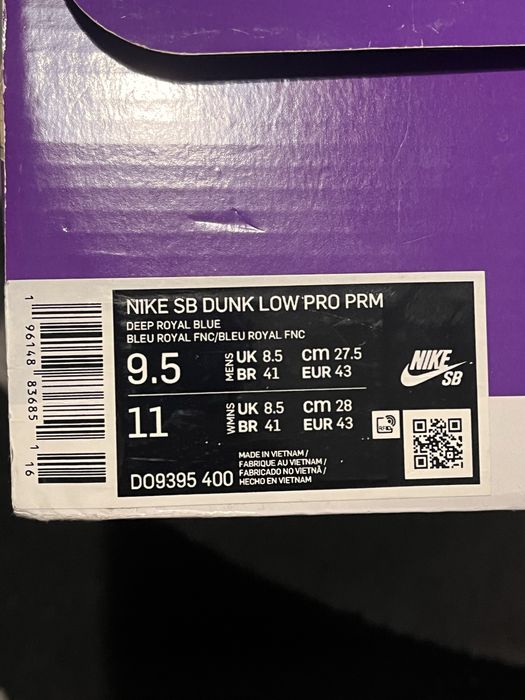 Nike sb dunk low la dodgers