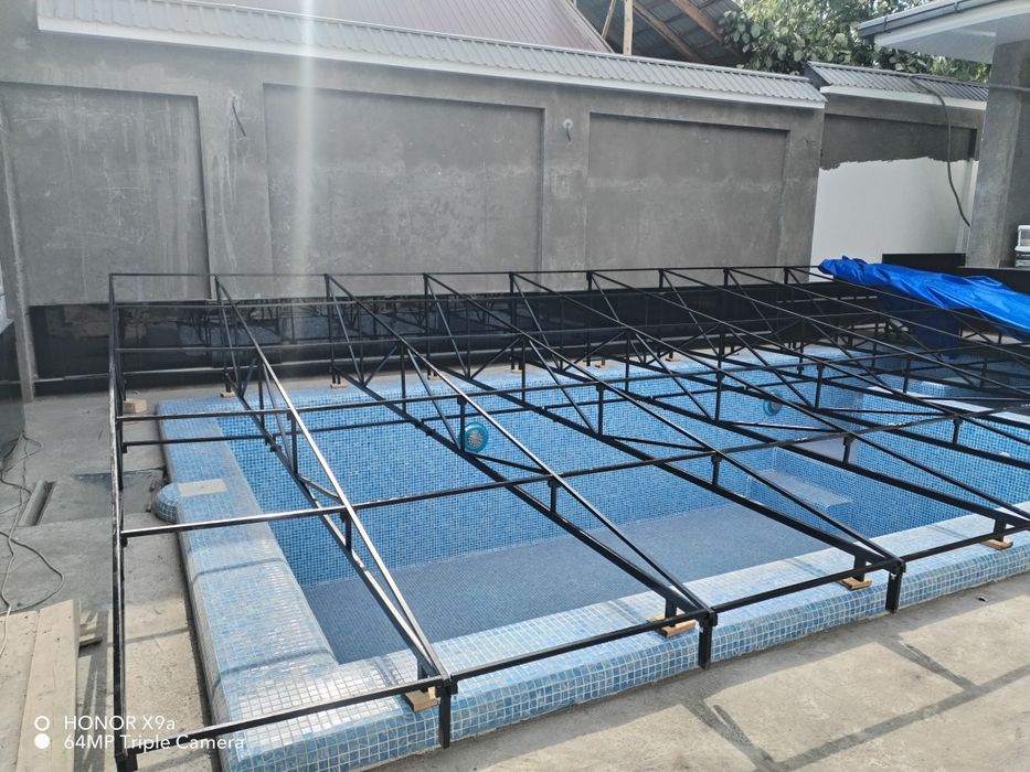 Тент бассейн ойна салафан установка