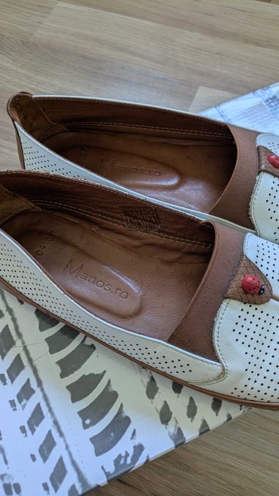 Balerini dama, piele naturala, marime 37