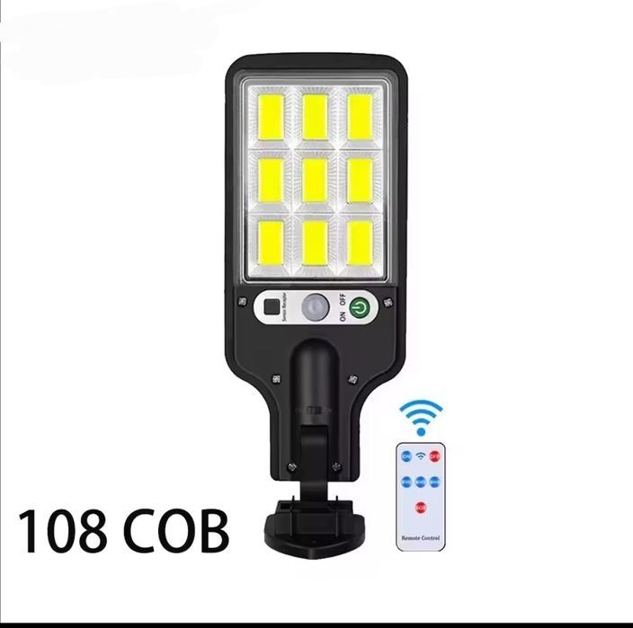 Lampă solară LED cu senzor mișcare – iluminare curte / garaj / terasă