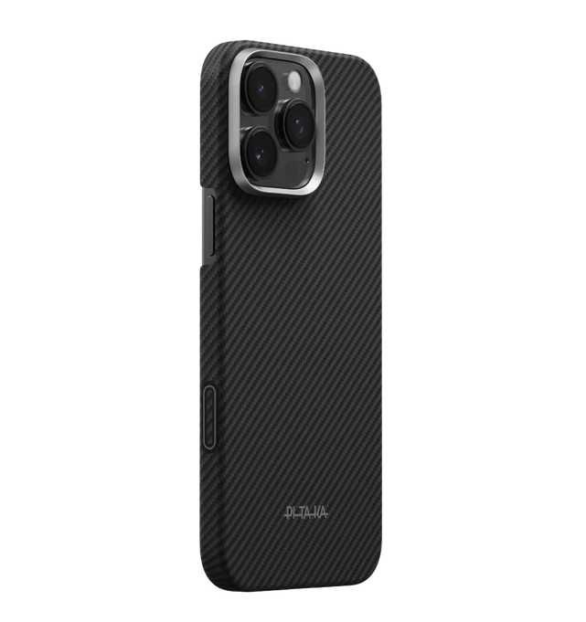 Husa Pitaka 600D Black/Grey Twill PitaTap™Ultra-Slim iPhone 16 Pro Max