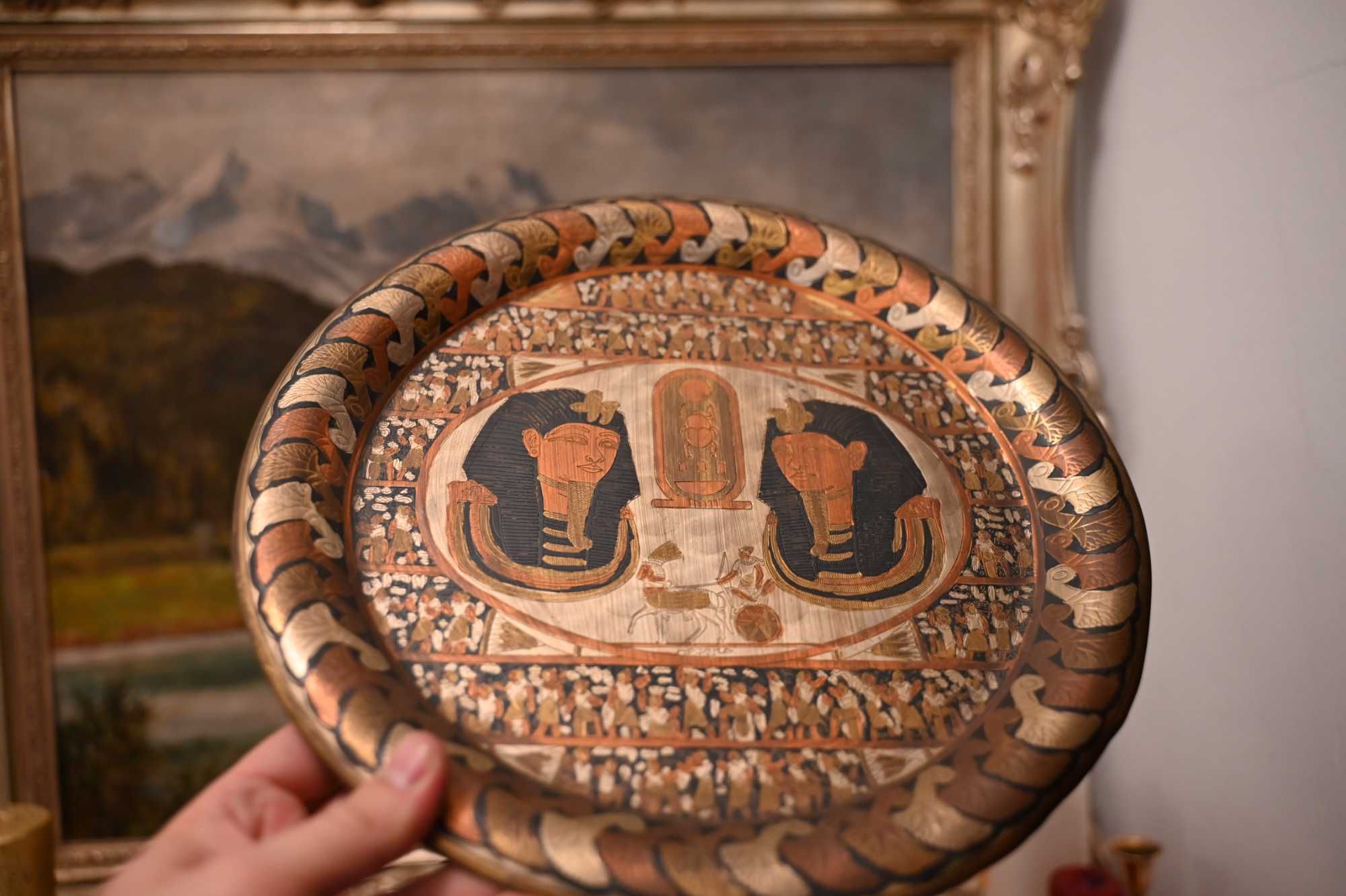 DN168 450g 30cm diametru - Tava de alama superba egypt
