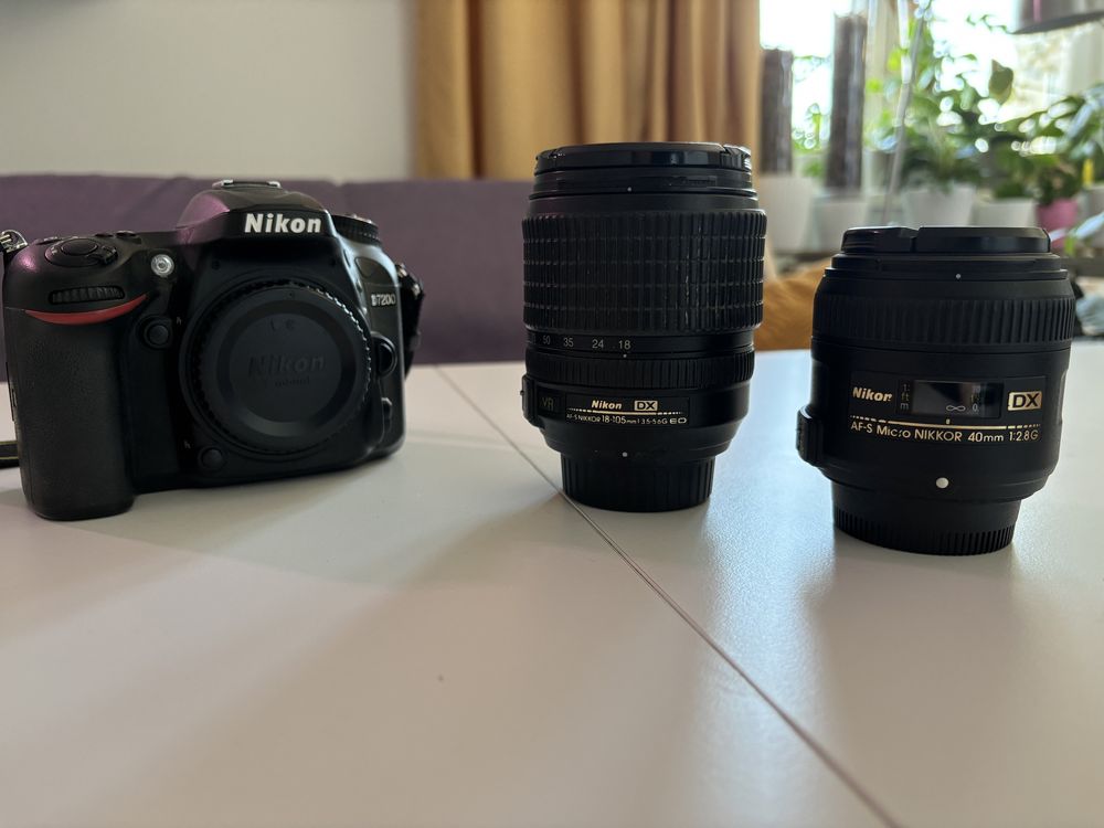 Aparat foto Nikon D7200 pachet cu obiective și bliț
