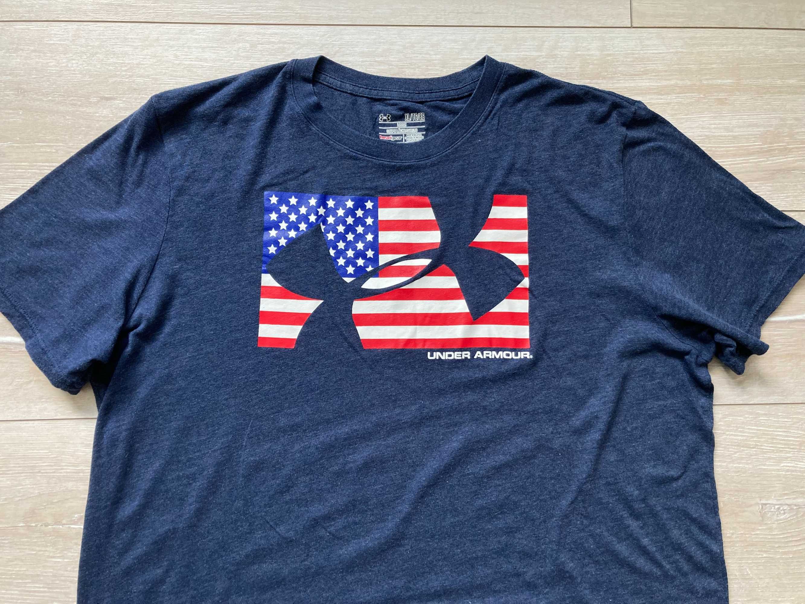 Under Armour USA Flag Heat Gear Loose мъжка тениска размер XL