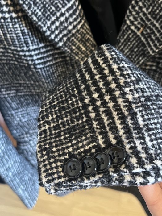 Palton barbati H&M carouri gri-negru