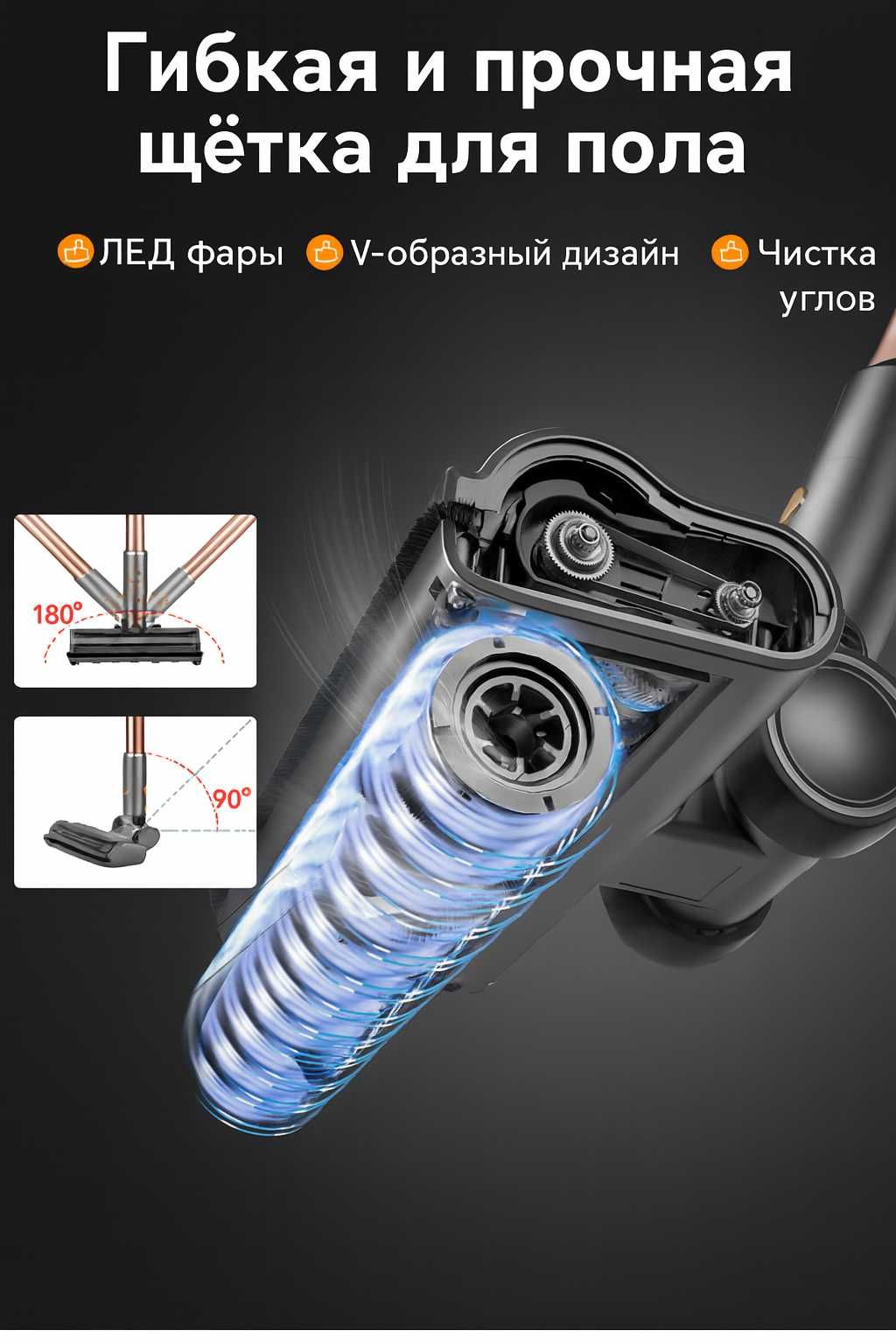 Беспроводной пылесос с дисплеем