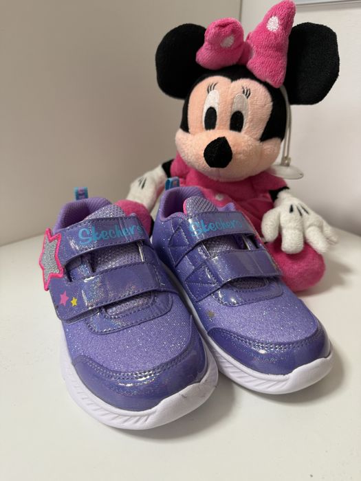 Papuci mov cu sclipici pentru fetițe
