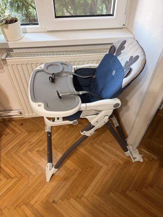 Scaun de masa copii albastru pliabil Ecotoys
