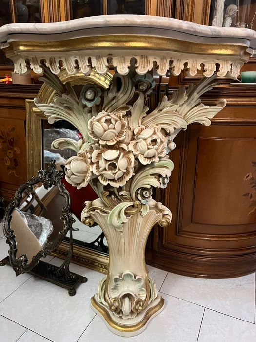 Старинна венецианска конзола с огледало Silik