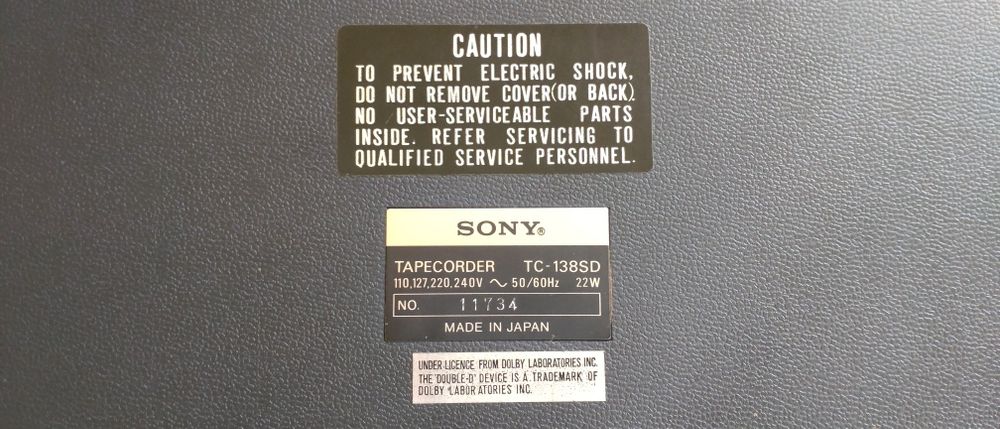 Casetofon Sony TC 138SD