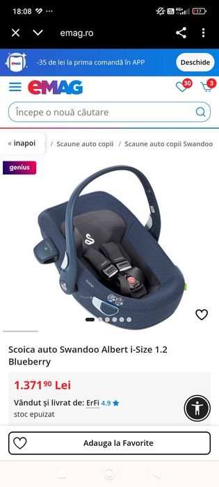 Scoica auto Swandoo Albert I-SIZE