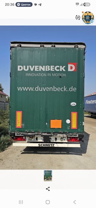 Shmitz прицепни полдан тепаси сотилади. Тент,стойкалари,дарвозалари