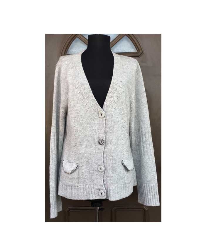 BOTTEGA, Cardigan/Bluza Fashion Chic Dama Gri Tip Desigual Nou Italia