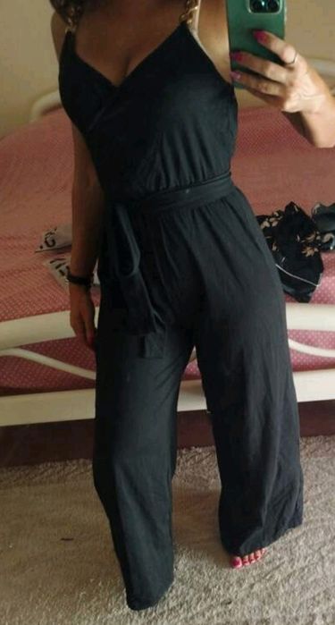 Salopeta neagra casual - elagant