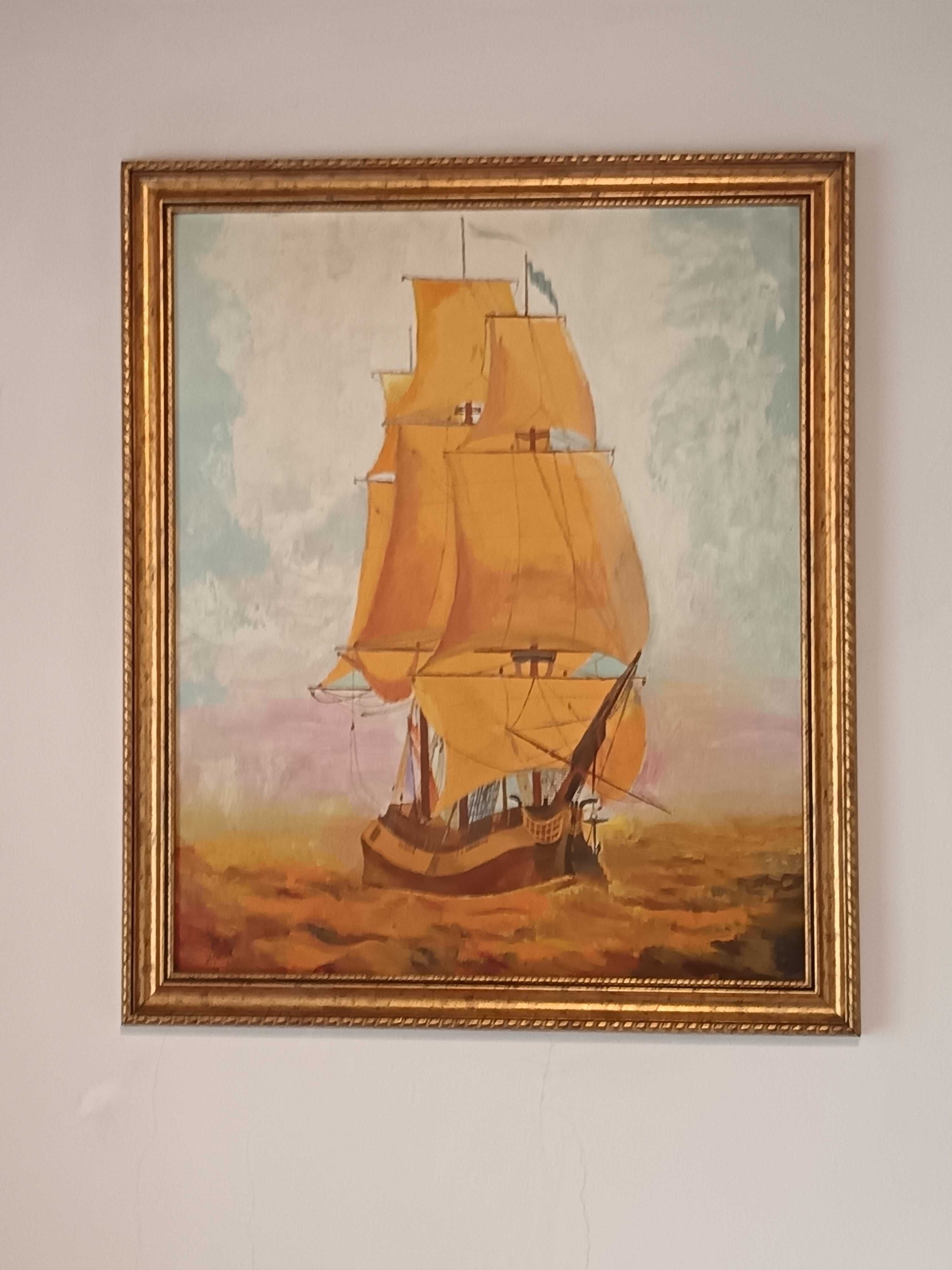 Картина маслени бои Кораб в морето