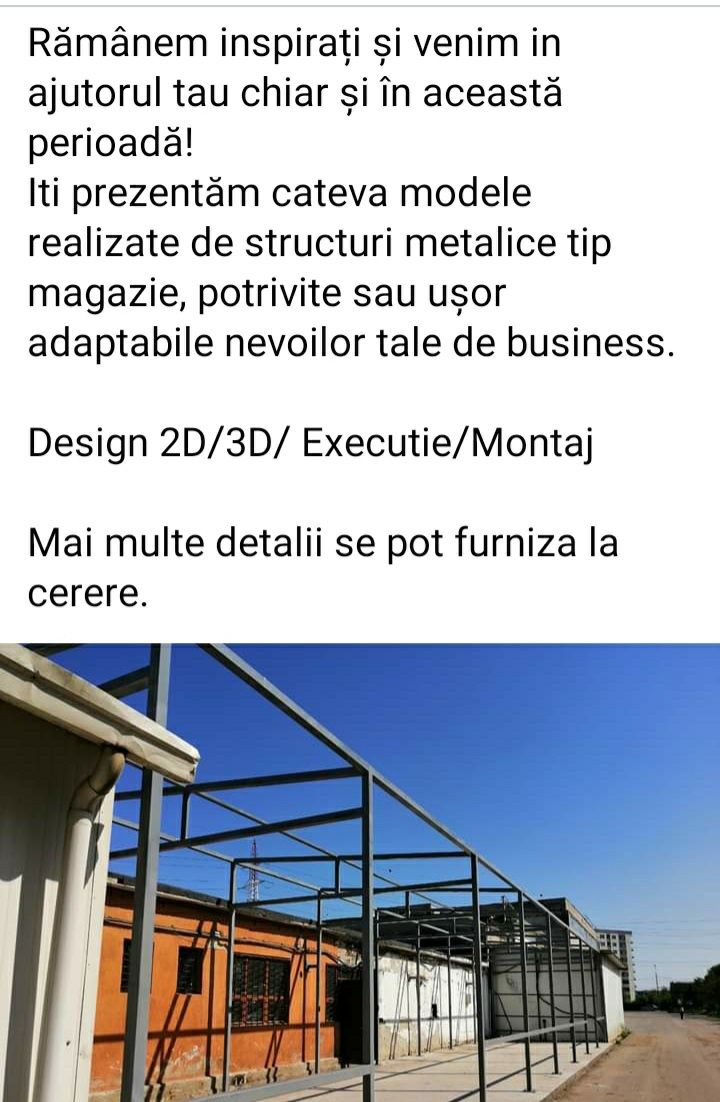 Vand  hala metalică fără nici un avans doar cu o simplă adresa