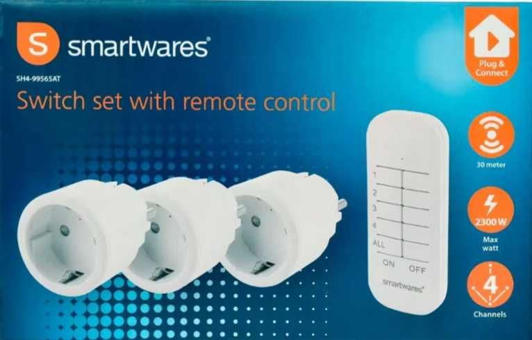 Smartwares - smart house, set 3 prize universale + telecomanda - NOU