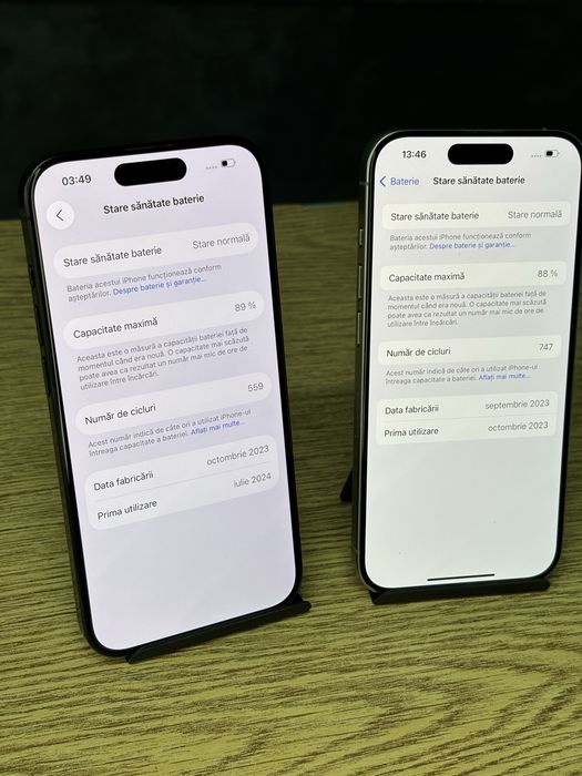 iPhone 15 Pro, memorie internă 128 GB/256GB