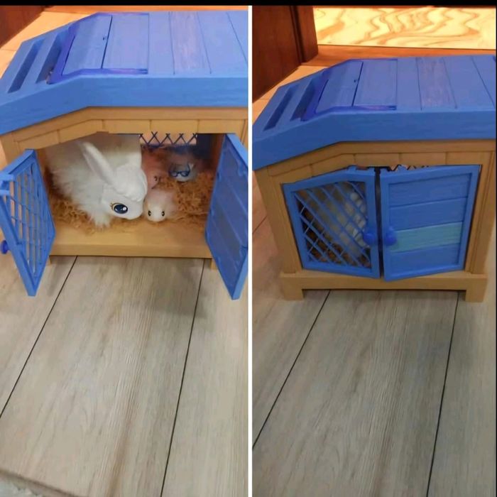 Детска играчка заек и малки зайчета