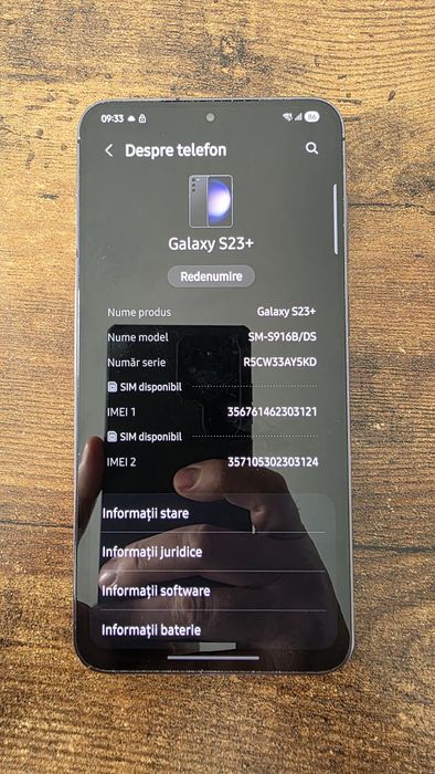 Samsung S23 Plus 512 Gb, Phantom Black, IMPECABIL