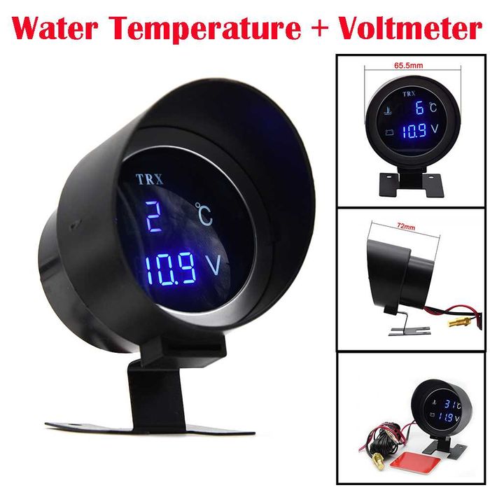 Ceas INDICATOR temperatura APA motor cu sonda VOLTMETRU auto tractor