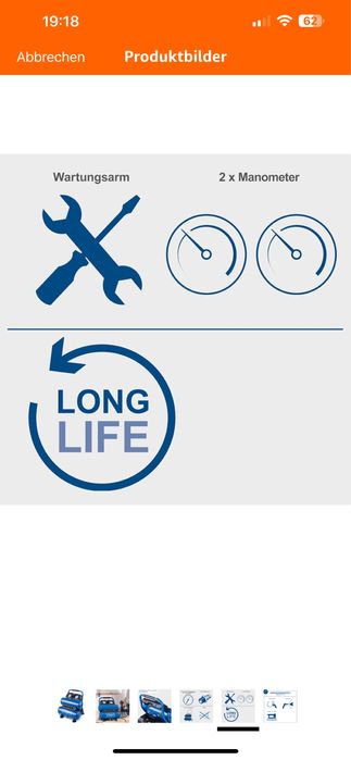 Безмаслен компресор Scheppach HC10 Twin-8 бара,750W