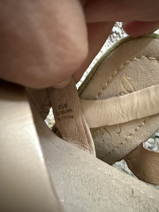 Sandale Sam Edelman piele bej talpă ortopedică masura 37