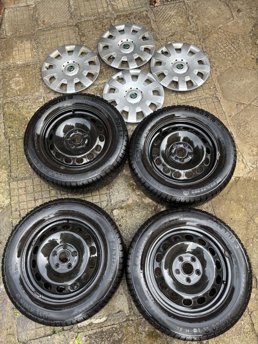 Джанти с тасове и зимни гуми за Шкода