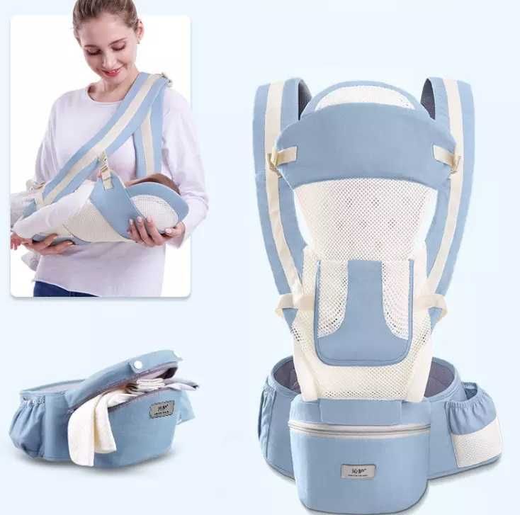 Marsupiu ergonomic, pentru bebe cu scaunel, 0-36 luni, ajustabil