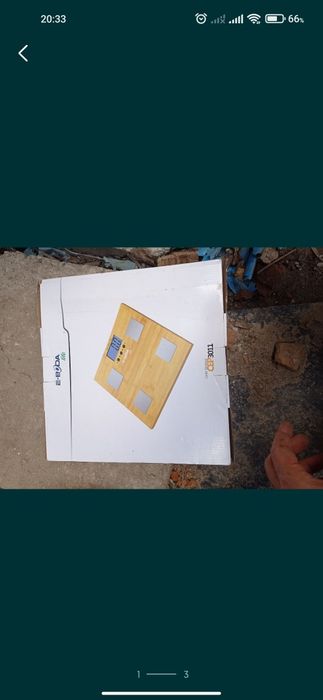 Cantar baie electronic cu analizator E-Boda CEP 3011, 150 kg, Maro