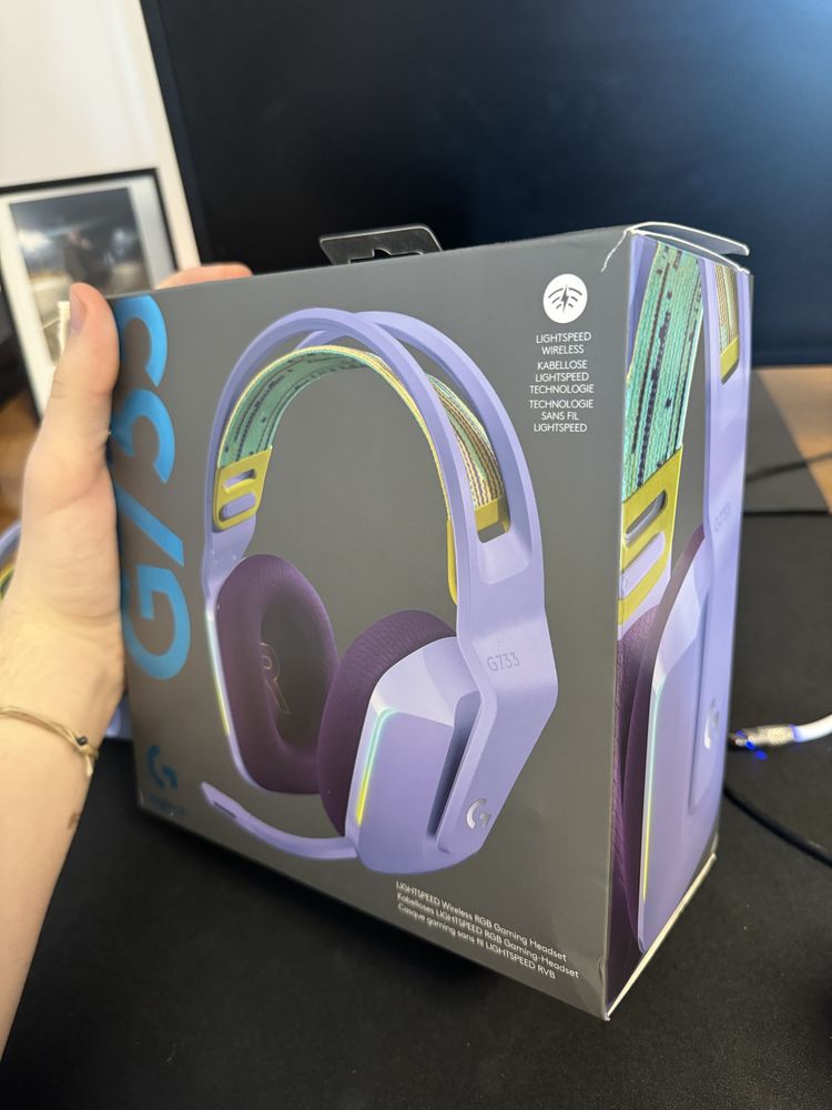 casti gaming logitech g733 culoare rara