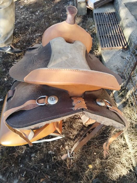 Sa călărie de piele originala model clasic american cowboy