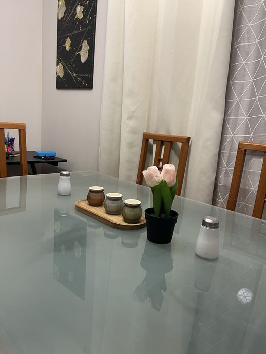 Маса ! Масивна трапезна маса + подарък 6 стола