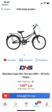 Bicicleta Copii Dhs Terrana 2001 - 20 Inch Garantie Producator