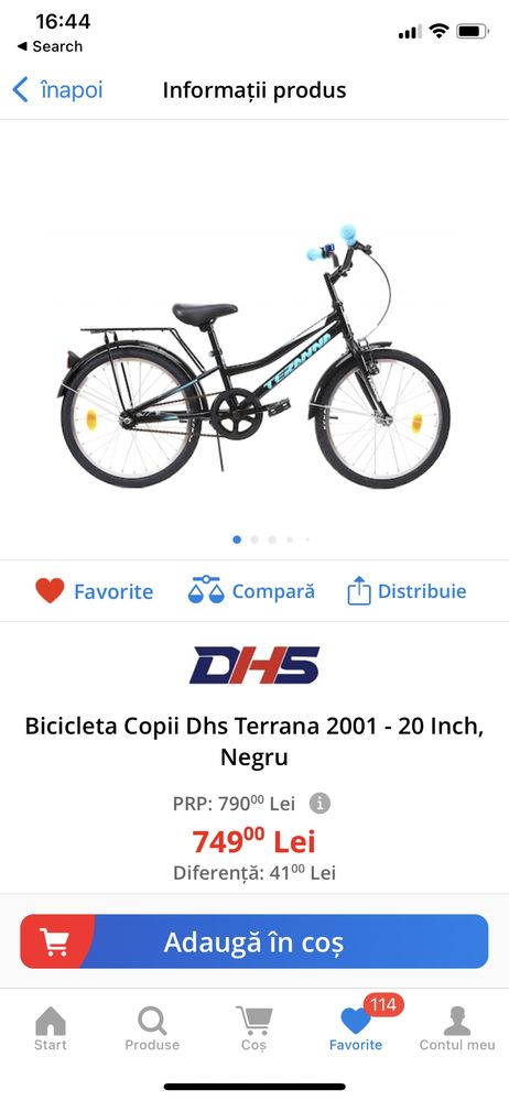 Bicicleta Copii Dhs Terrana 2001 - 20 Inch Garantie Producator
